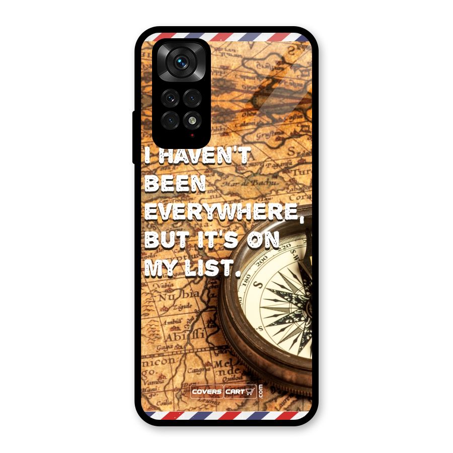 Travel Map Glass Back Case for Redmi Note 11S