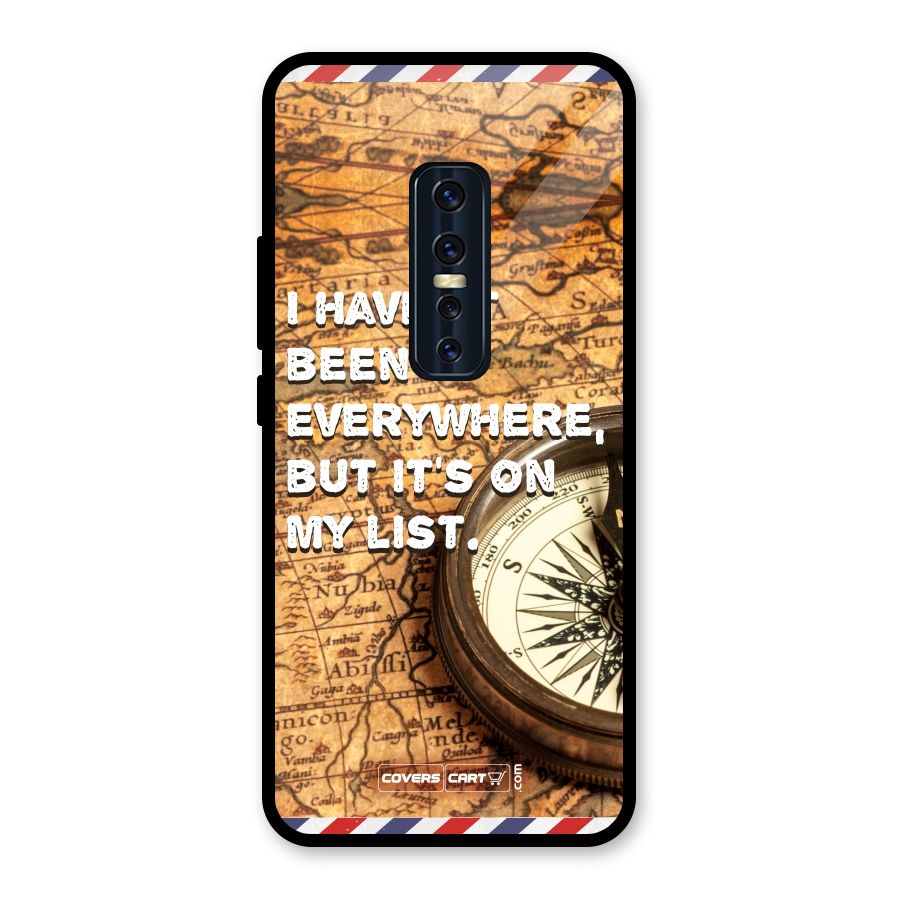 Travel Map Glass Back Case for Vivo V17 Pro