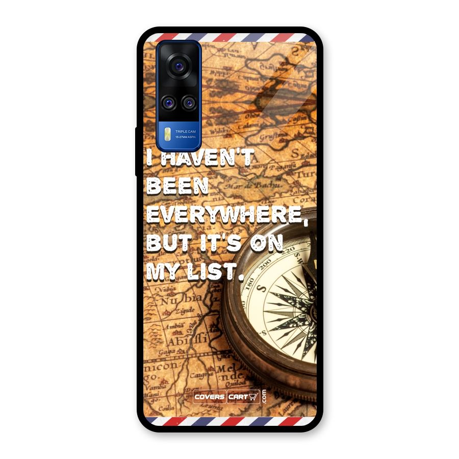 Travel Map Glass Back Case for Vivo Y31
