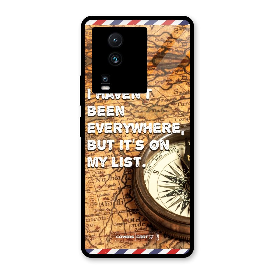 Travel Map Glass Back Case for Vivo iQOO Neo 7