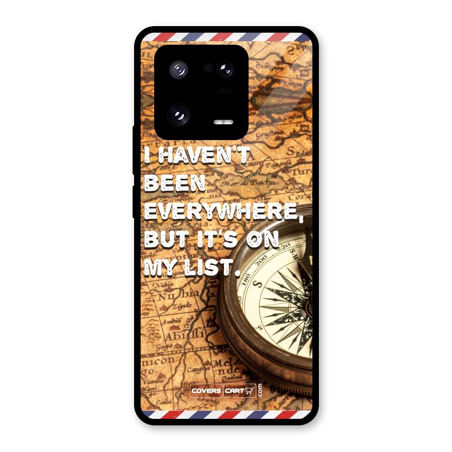 Travel Map Glass Back Case for Xiaomi 13 Pro