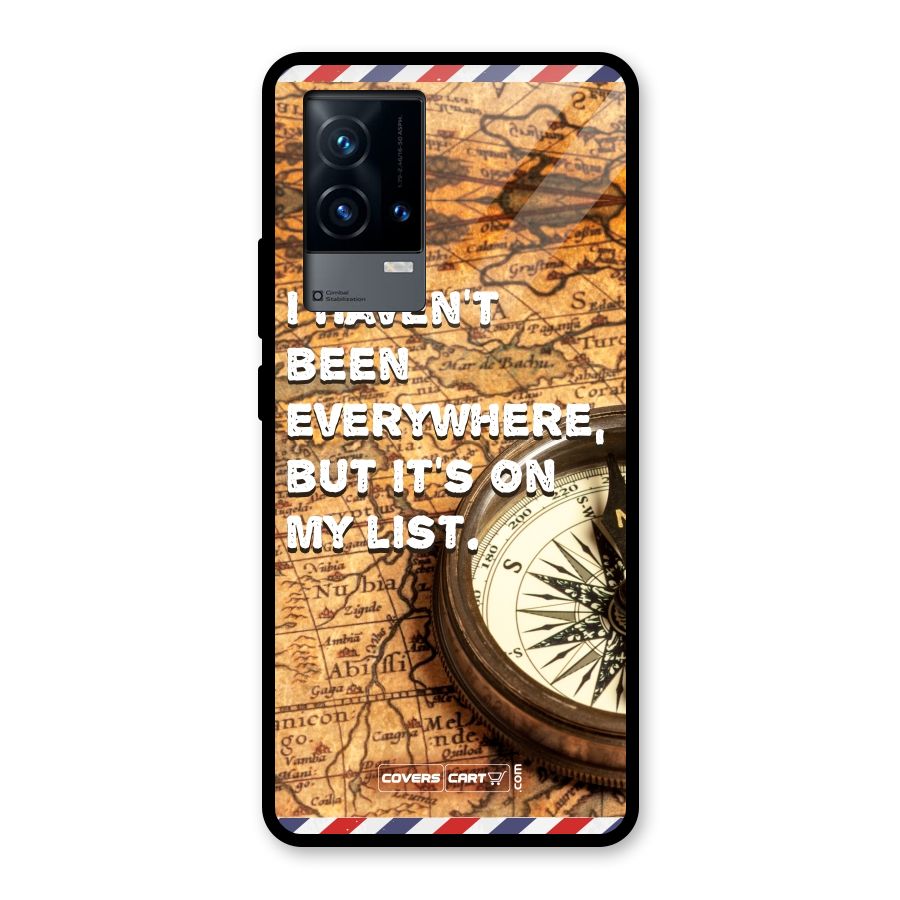 Travel Map Glass Back Case for iQOO 9 5G