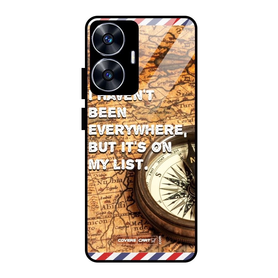 Travel Map Glass Back Case for realme C55