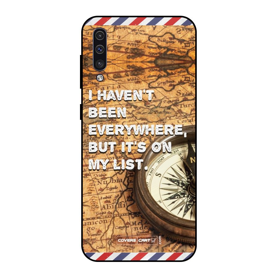 Travel Map Metal Back Case for Galaxy A30s