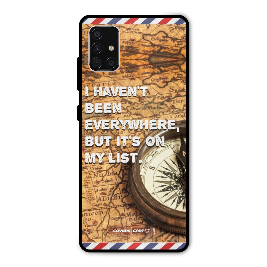 Travel Map Metal Back Case for Galaxy A51
