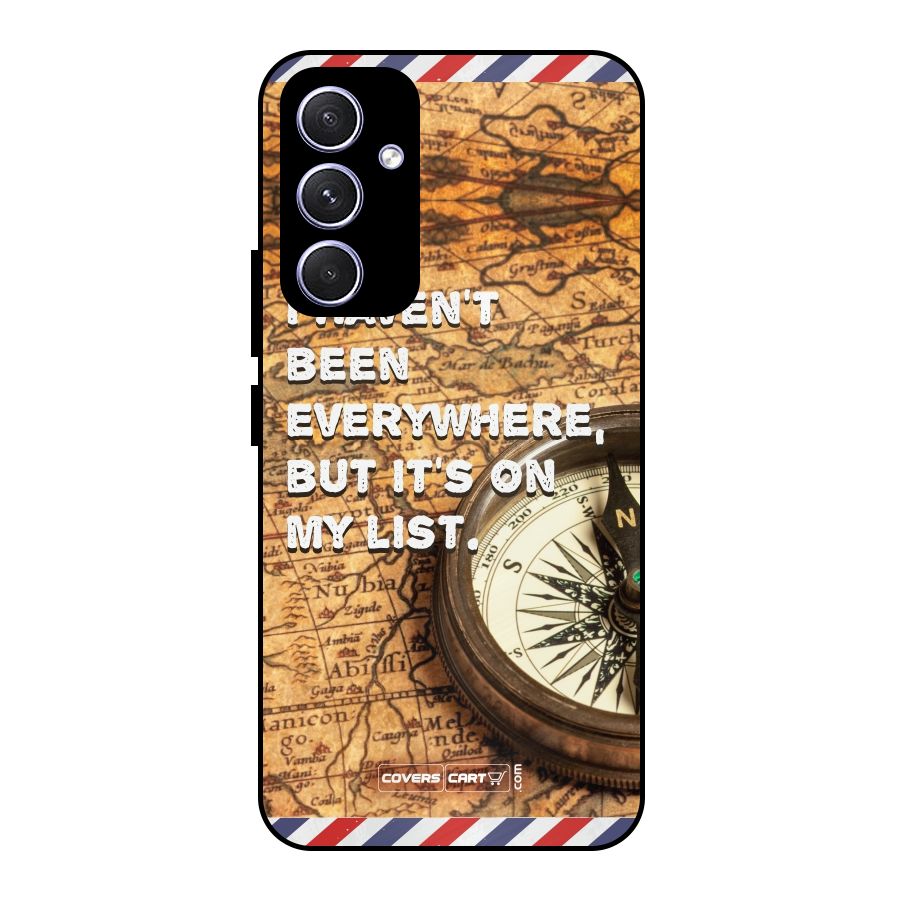 Travel Map Metal Back Case for Galaxy A54