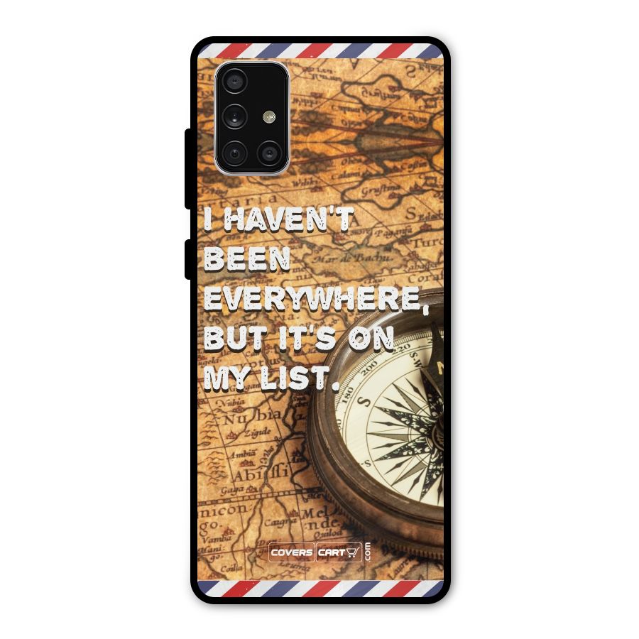 Travel Map Metal Back Case for Galaxy A71