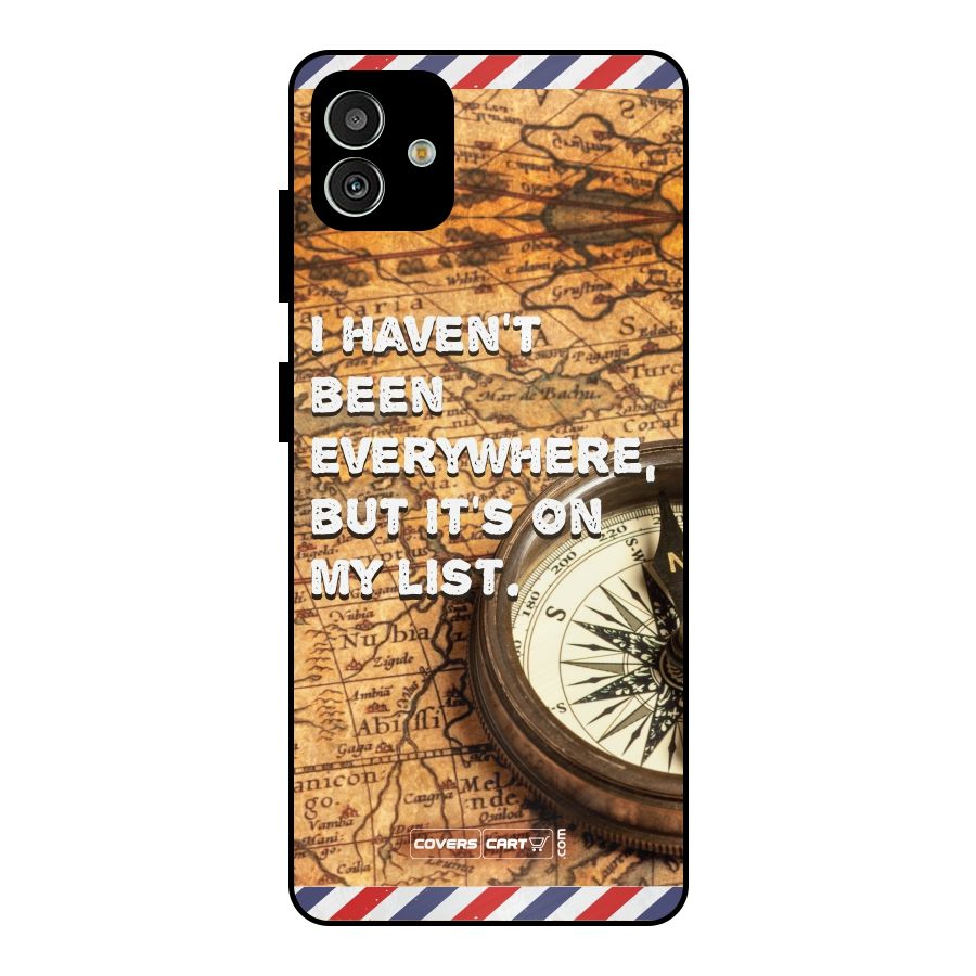 Travel Map Metal Back Case for Galaxy M13 5G