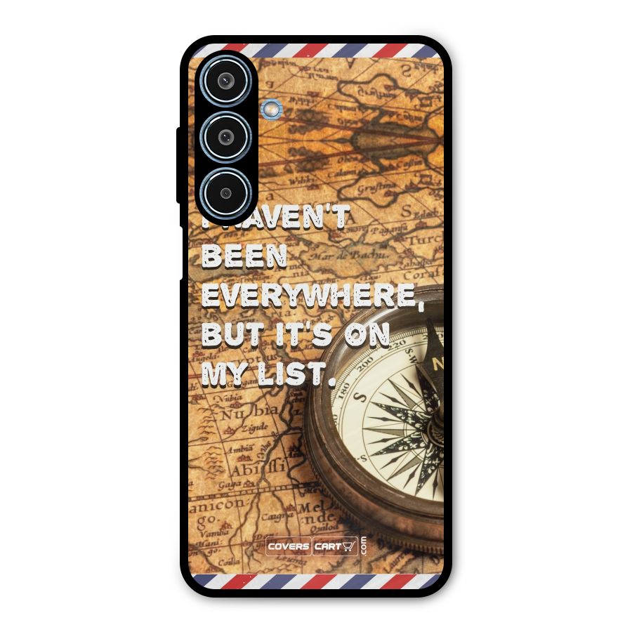 Travel Map Metal Back Case for Galaxy M35