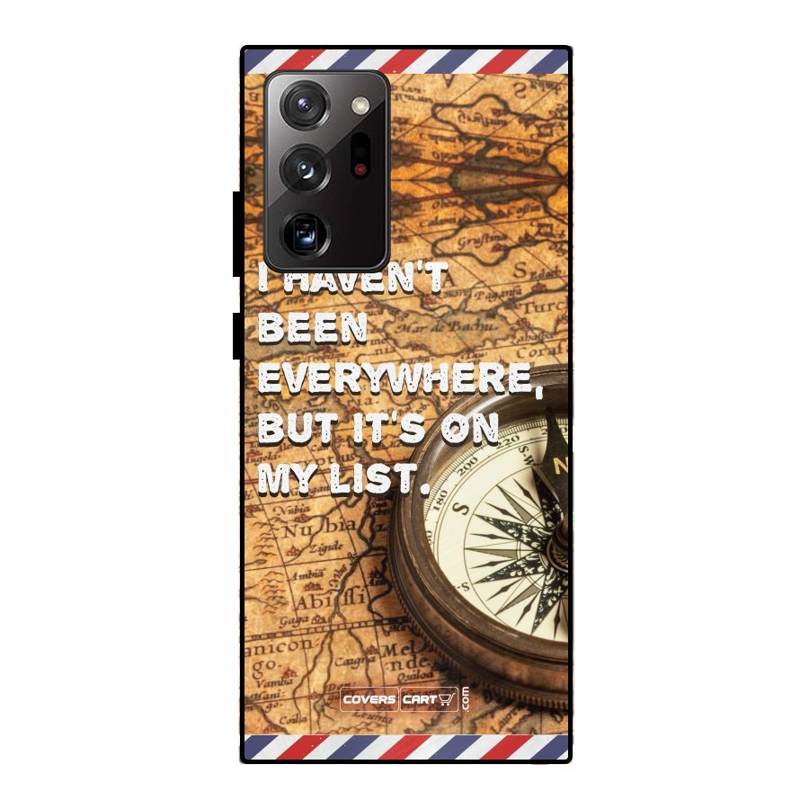 Travel Map Metal Back Case for Galaxy Note 20 Ultra