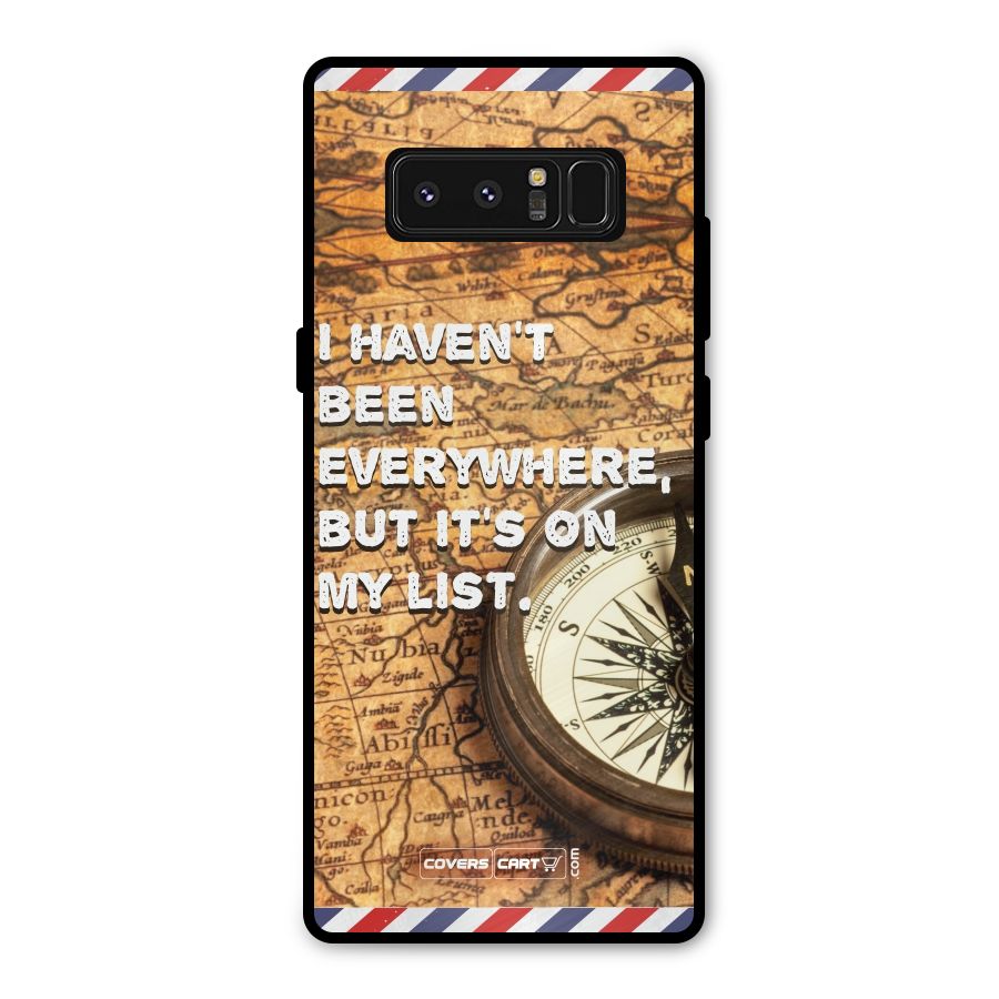 Travel Map Metal Back Case for Galaxy Note 8