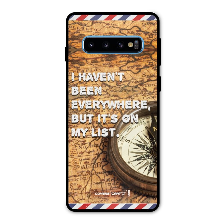 Travel Map Metal Back Case for Galaxy S10