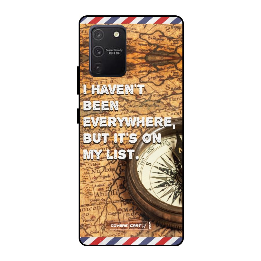 Travel Map Metal Back Case for Galaxy S10 Lite
