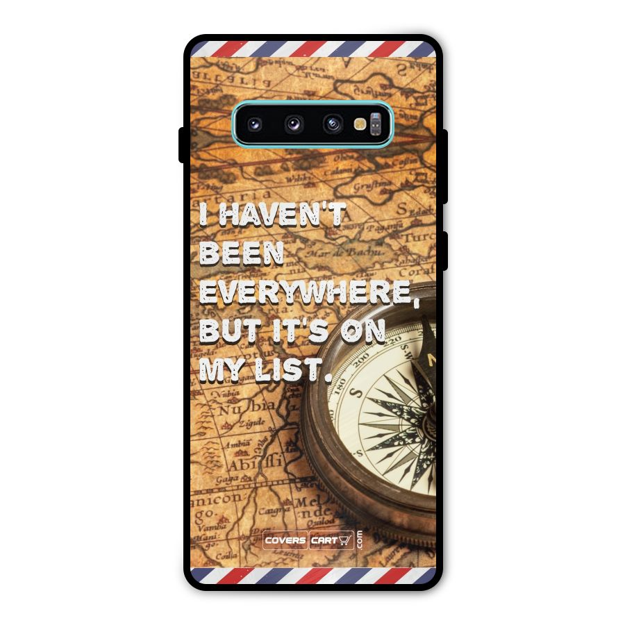 Travel Map Metal Back Case for Galaxy S10 Plus
