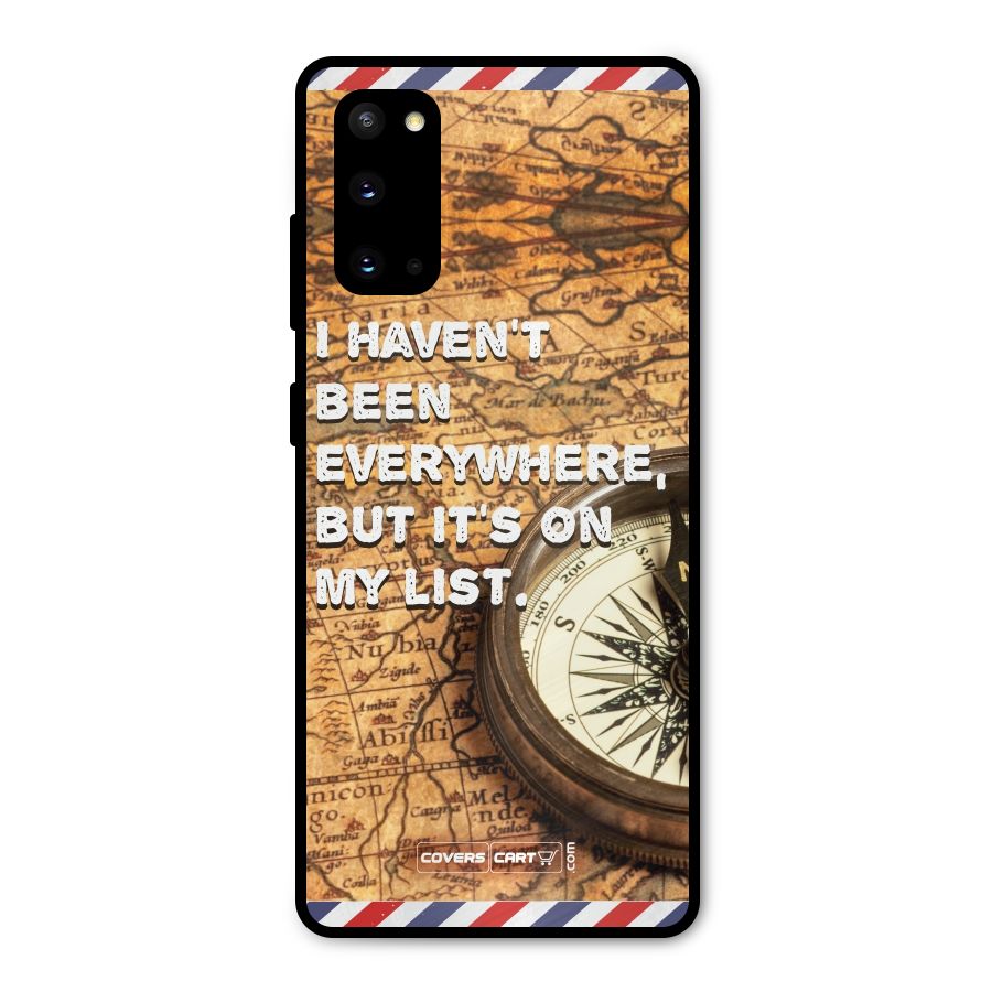 Travel Map Metal Back Case for Galaxy S20