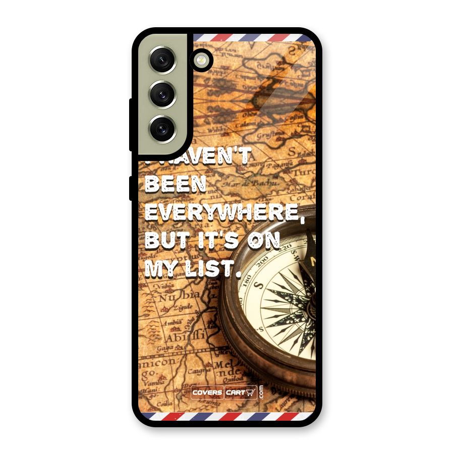 Travel Map Metal Back Case for Galaxy S21 FE 5G (2023)