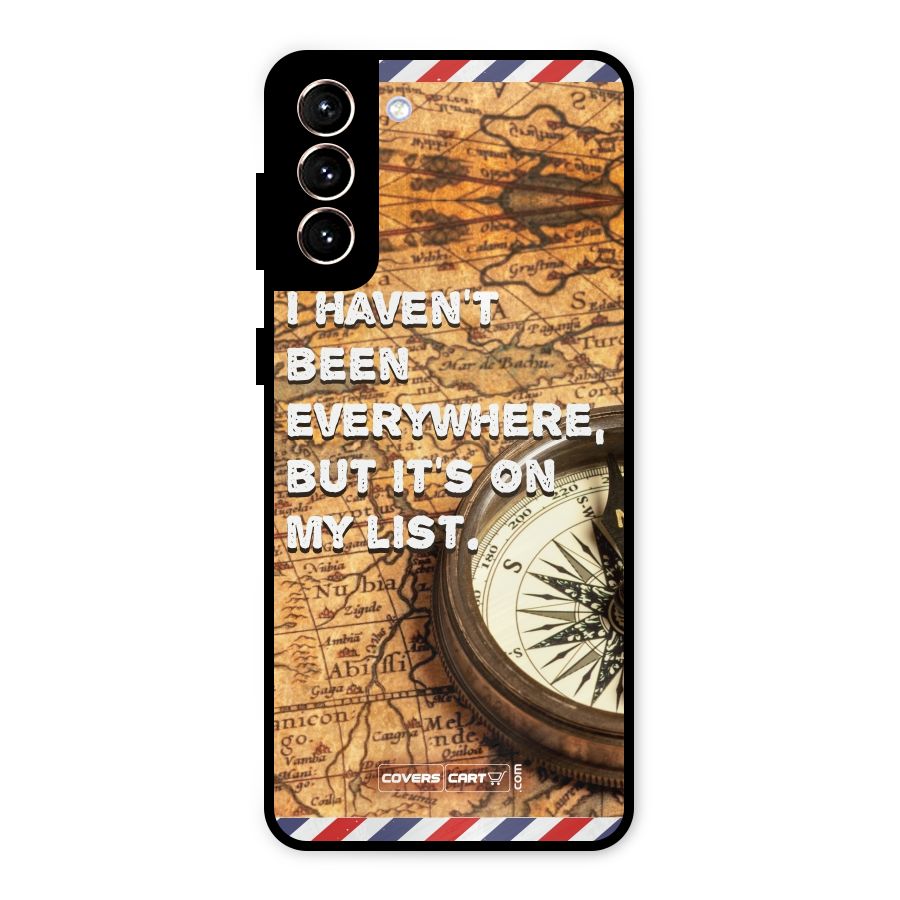 Travel Map Metal Back Case for Galaxy S21 Plus