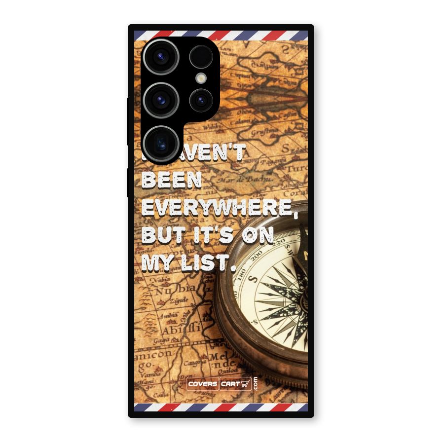 Travel Map Metal Back Case for Galaxy S23 Ultra