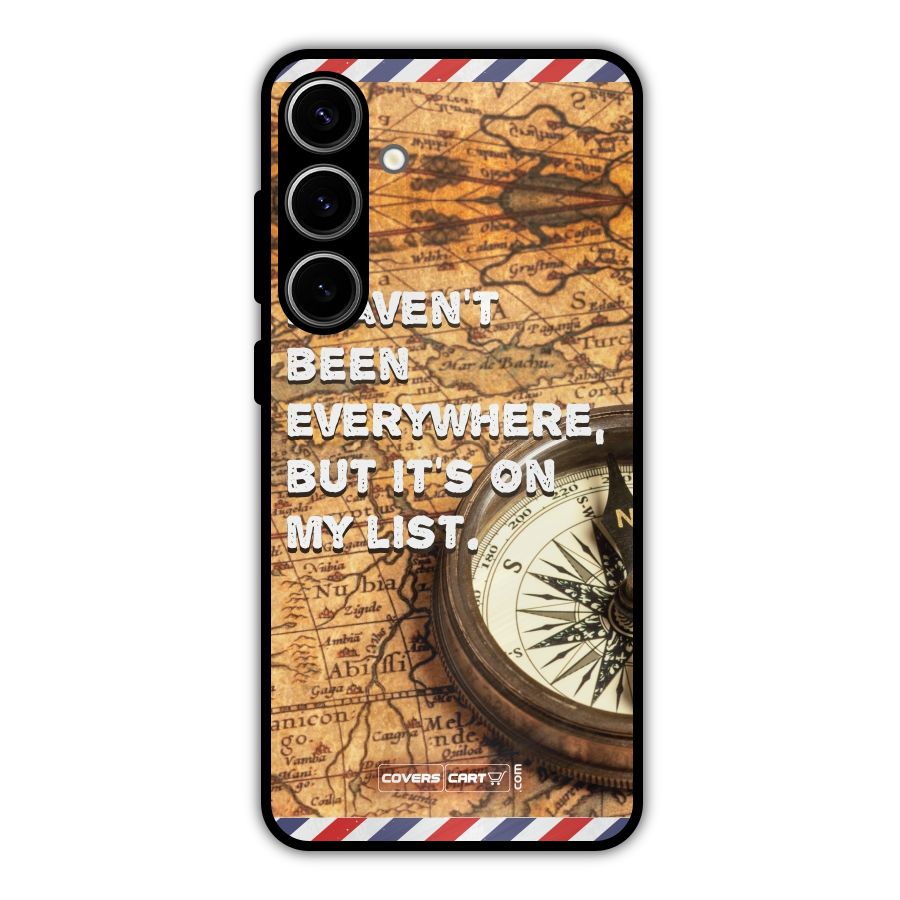 Travel Map Metal Back Case for Galaxy S24 Plus