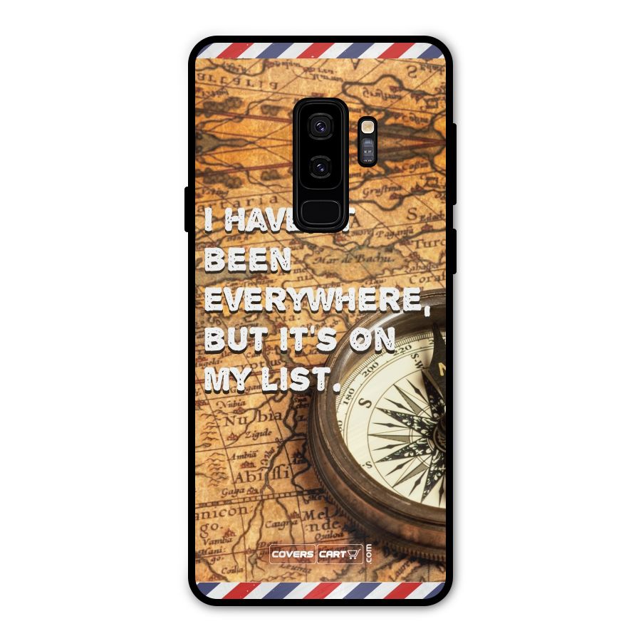 Travel Map Metal Back Case for Galaxy S9 Plus