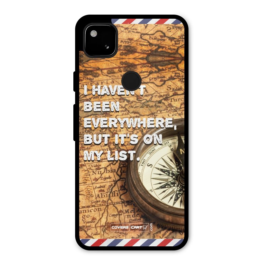Travel Map Metal Back Case for Google Pixel 4a