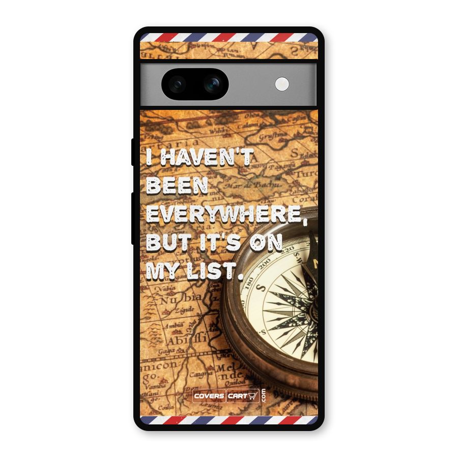 Travel Map Metal Back Case for Google Pixel 7a