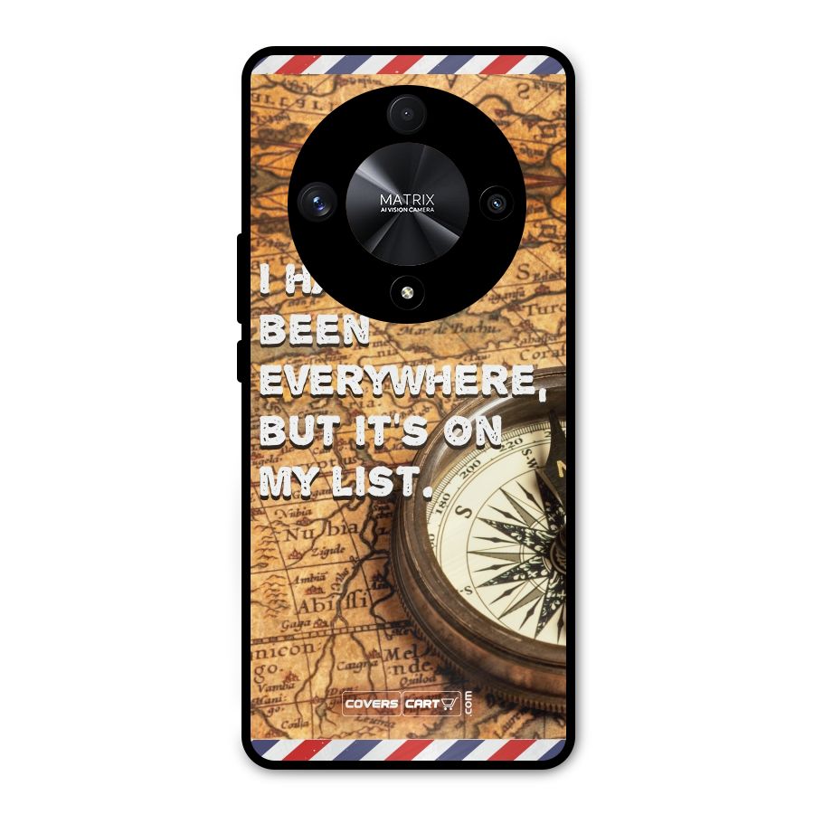 Travel Map Metal Back Case for Honor X9b