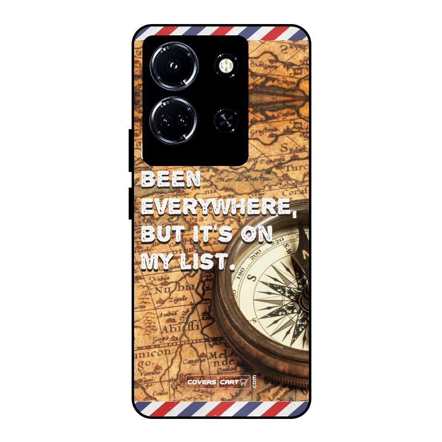 Travel Map Metal Back Case for Infinix Note 30 5G
