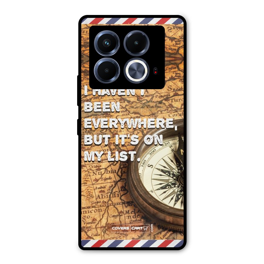 Travel Map Metal Back Case for Infinix Note 40 5G