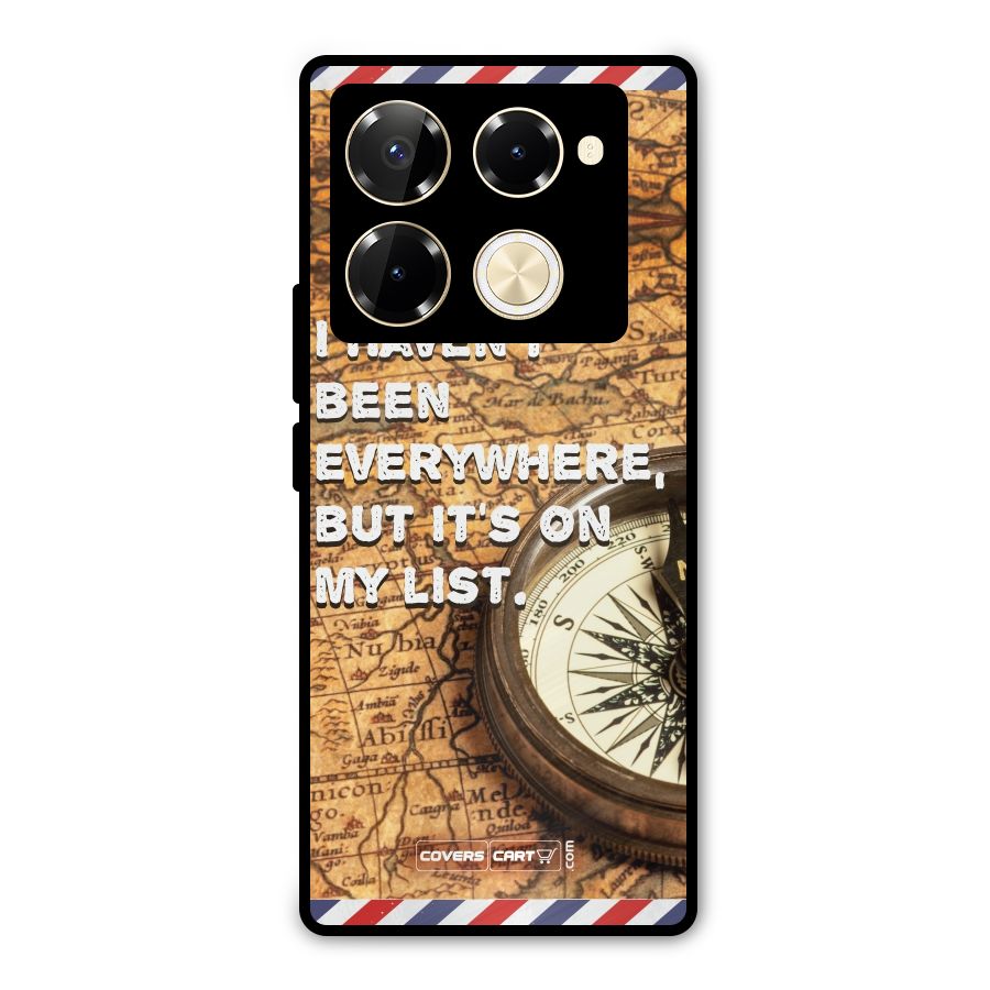 Travel Map Metal Back Case for Infinix Note 40 Pro