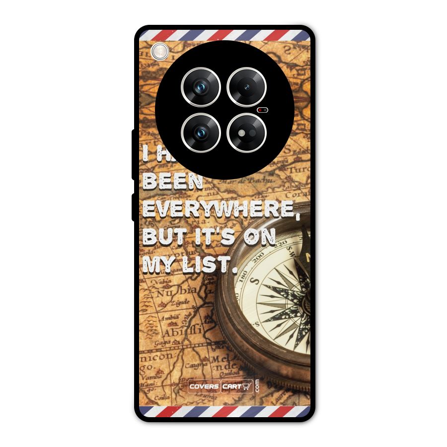 Travel Map Metal Back Case for Infinix Zero 40 5G