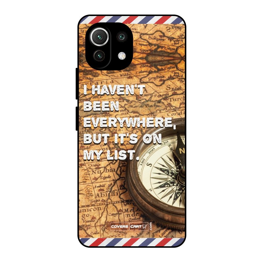 Travel Map Metal Back Case for Mi 11 Lite NE 5G