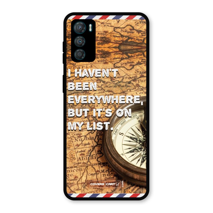 Travel Map Metal Back Case for Moto G42