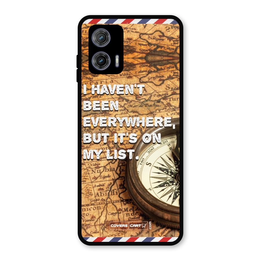 Travel Map Metal Back Case for Moto G73