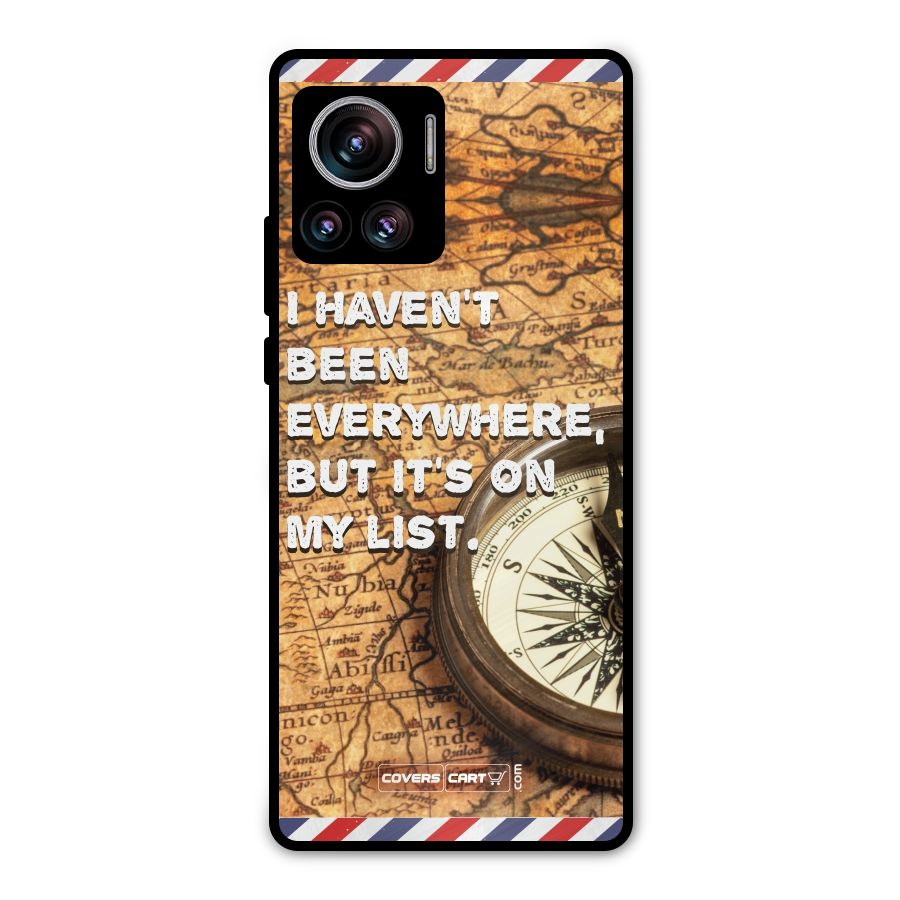 Travel Map Metal Back Case for Motorola Edge 30 Ultra