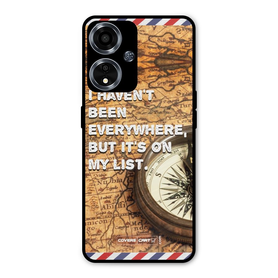 Travel Map Metal Back Case for Oppo A59