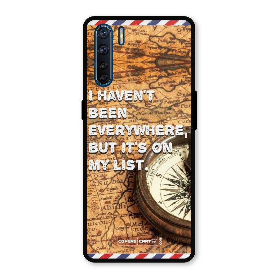Travel Map Metal Back Case for Oppo F15