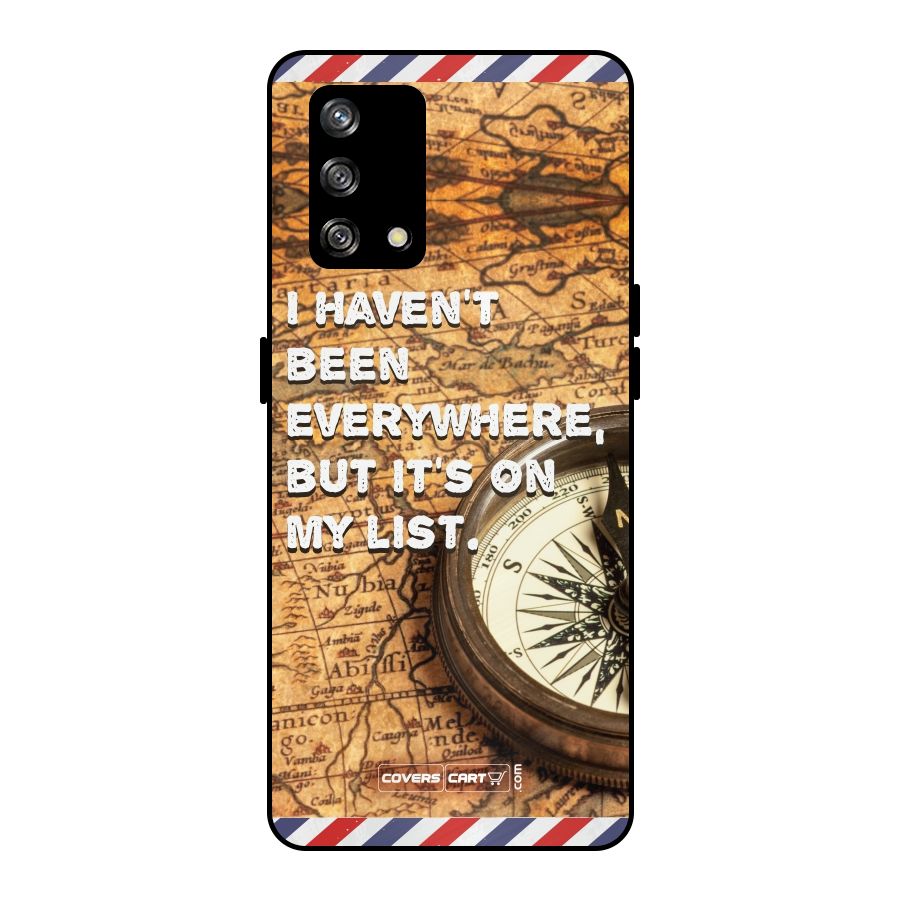 Travel Map Metal Back Case for Oppo F19
