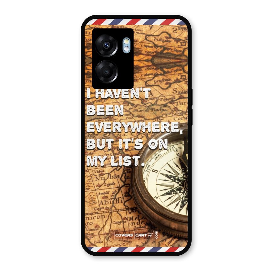 Travel Map Metal Back Case for Oppo K10 (5G)