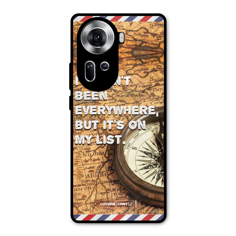 Travel Map Metal Back Case for Oppo Reno11 5G