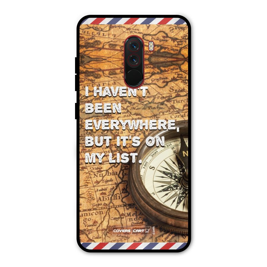 Travel Map Metal Back Case for Poco F1