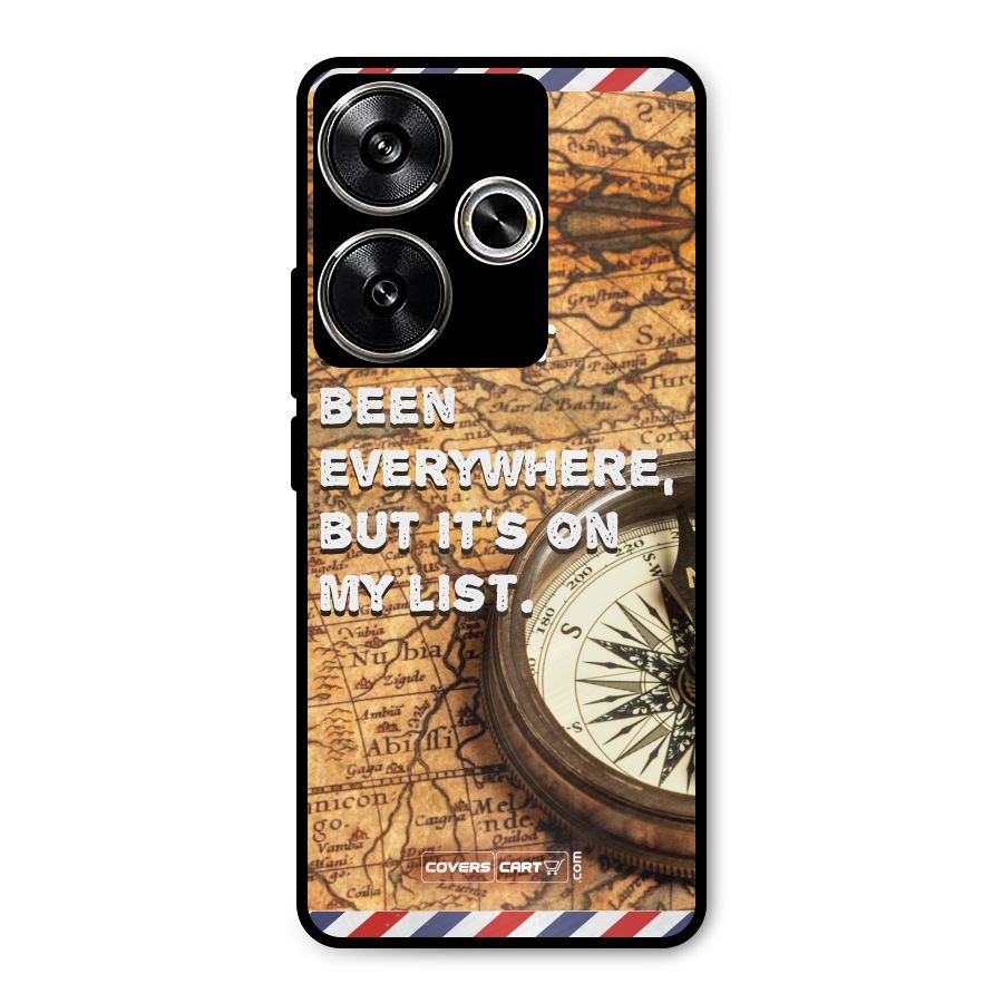 Travel Map Metal Back Case for Poco F6