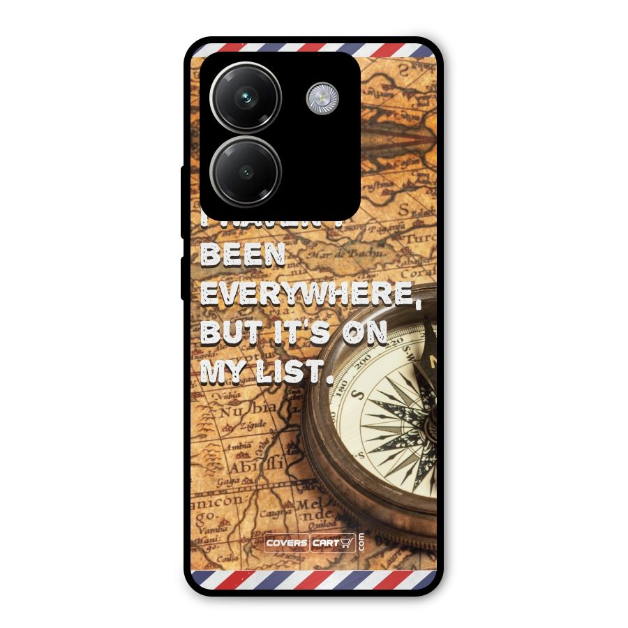 Travel Map Metal Back Case for Poco M7 Pro 5G