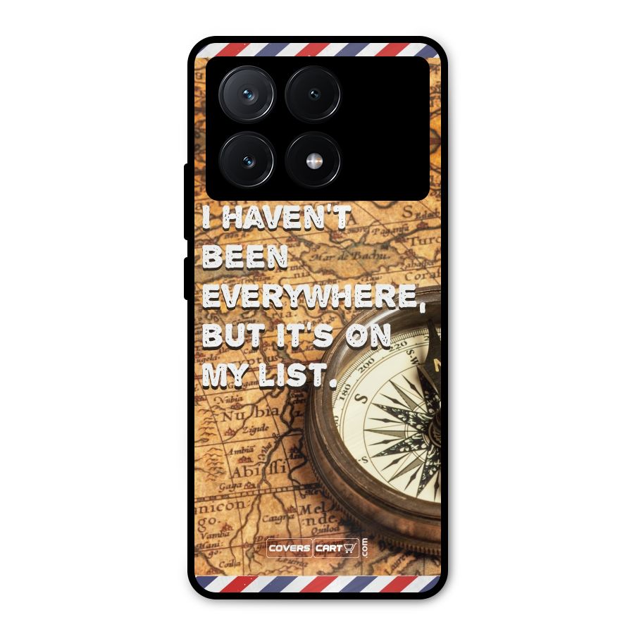 Travel Map Metal Back Case for Poco X6 Pro