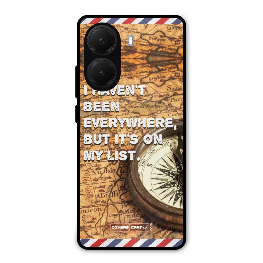 Travel Map Metal Back Case for Poco X7 Pro