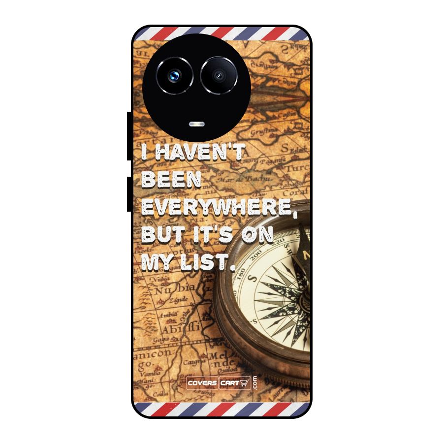Travel Map Metal Back Case for Realme 11 5G