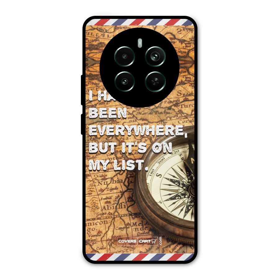 Travel Map Metal Back Case for Realme 12 Pro Plus