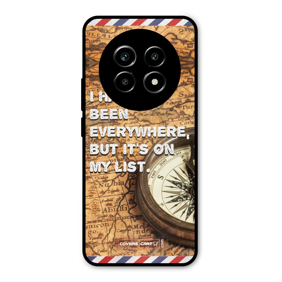 Travel Map Metal Back Case for Realme 13 Pro