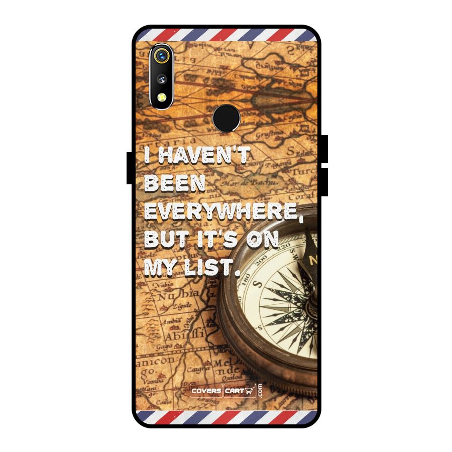 Travel Map Metal Back Case for Realme 3i