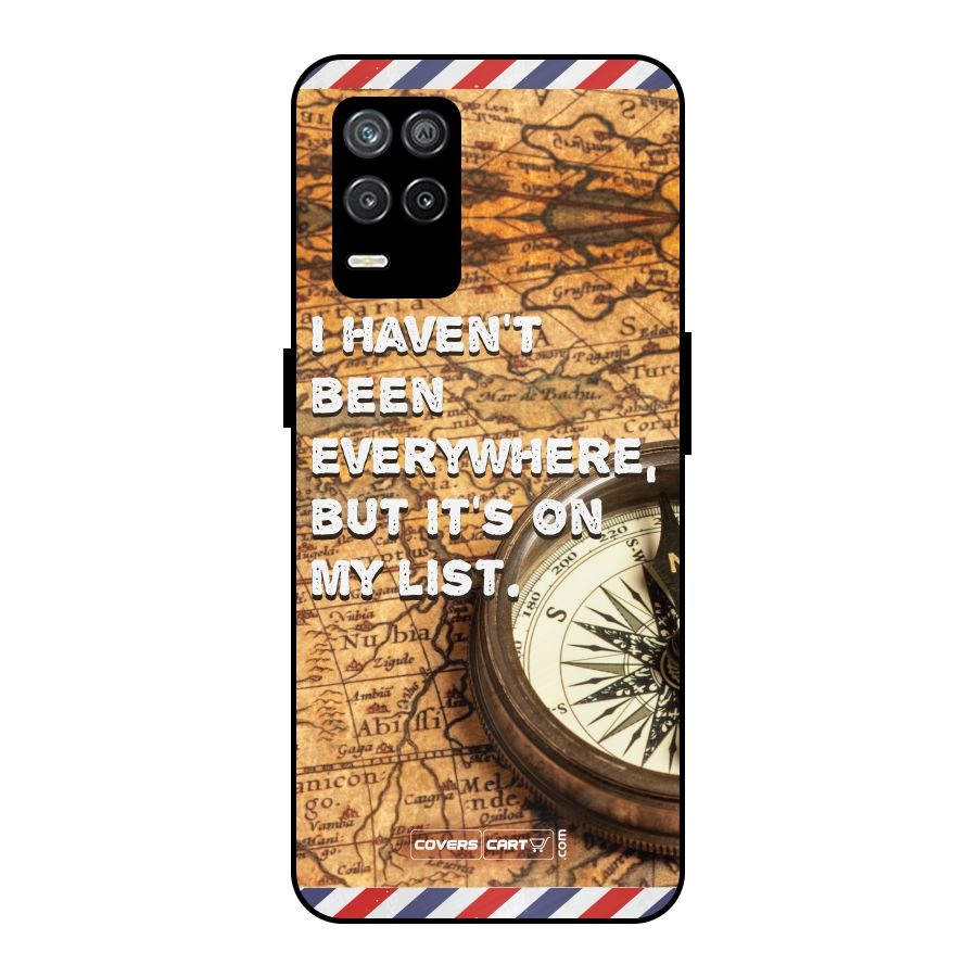 Travel Map Metal Back Case for Realme 8 5G